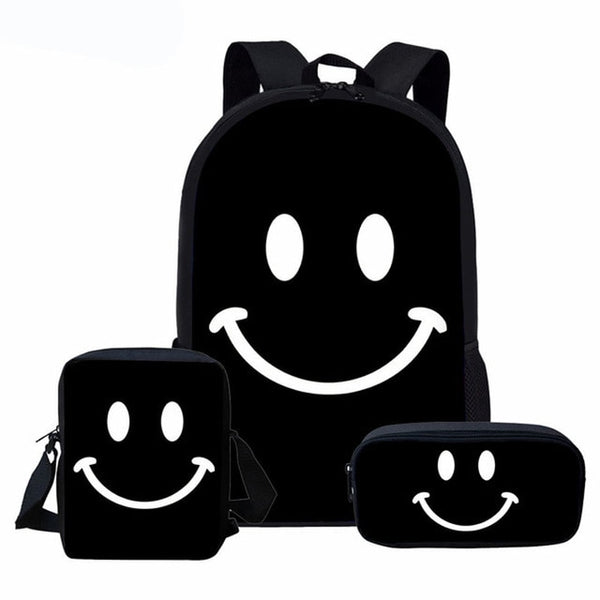 Cute Smiley Face Custom Bagpack School Bags For Boys Girls Student Children School Backpack