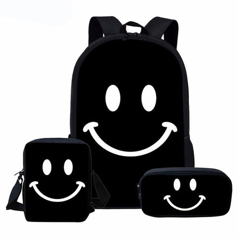Cute Smiley Face Custom Bagpack School Bags For Boys Girls Student Children School Backpack