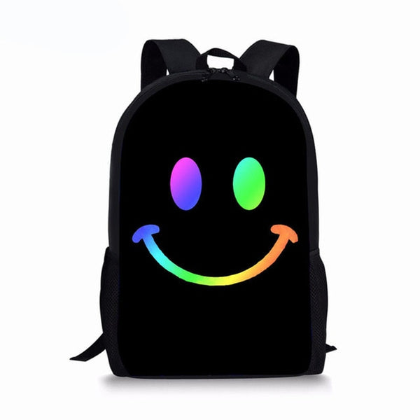 Cute Smiley Face Custom Bagpack School Bags For Boys Girls Student Children School Backpack