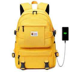Fengdong fashion yellow backpack children school bags for girls waterproof