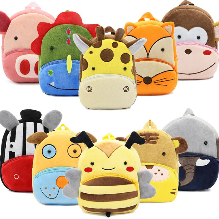 2020 3D Cartoon Plush Children Backpacks kindergarten Schoolbag