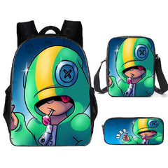 Leon Spike Shell Game School Bag for Teenager Boys Girls Kids Personized Schoolbag