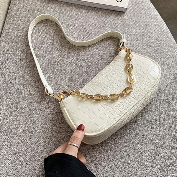 Fashion Crocodile Pattern Baguette bags