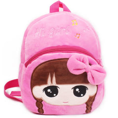 Fashion Children School Bags 3D Cartoon Print Plush Kids Backpack
