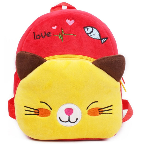 Fashion Children School Bags 3D Cartoon Print Plush Kids Backpack