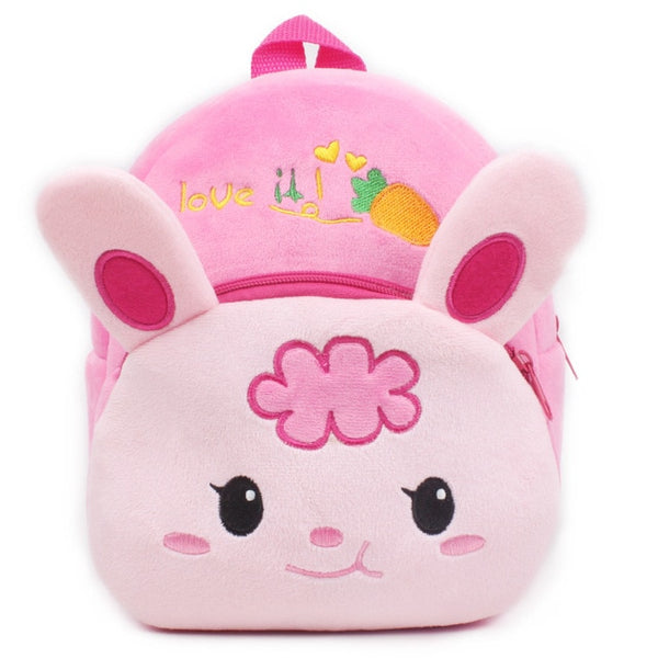 Fashion Children School Bags 3D Cartoon Print Plush Kids Backpack