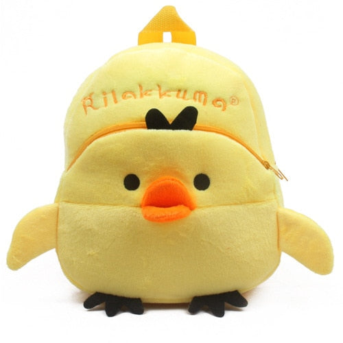 Fashion Children School Bags 3D Cartoon Print Plush Kids Backpack