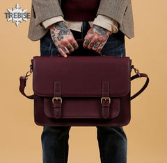 2020 New Women British Leather Handbag Business Briefcase Men