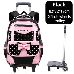 High Quality School Backpack Trolley Backpack With Wheels Waterproof School Bags For Teenage Girls