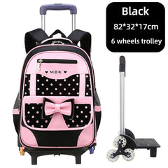 High Quality School Backpack Trolley Backpack With Wheels Waterproof School Bags For Teenage Girls