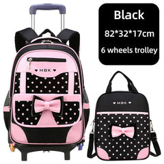 High Quality School Backpack Trolley Backpack With Wheels Waterproof School Bags For Teenage Girls