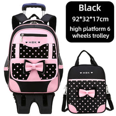 High Quality School Backpack Trolley Backpack With Wheels Waterproof School Bags For Teenage Girls