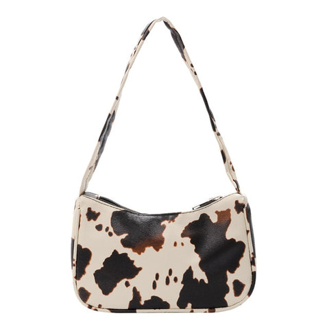 Fashion Cow Milk Print Women Handbag Totes Female
