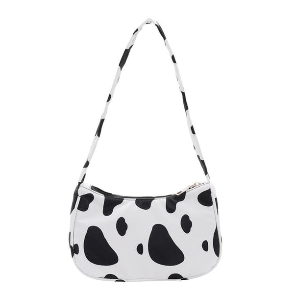 Fashion Cow Milk Print Women Handbag Totes Female