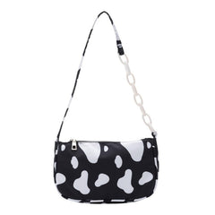 Fashion Cow Milk Print Women Handbag Totes Female