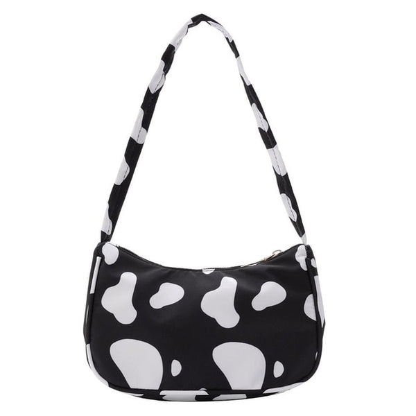 Fashion Cow Milk Print Women Handbag Totes Female