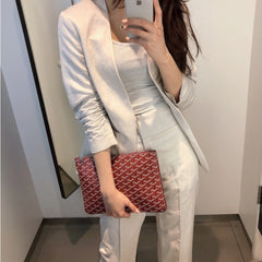 2020 new dog tooth print bag fashion trend clutch bag document bag designer female bag