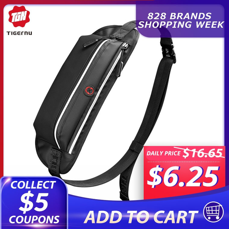 Tigernu 2020 New Men Waist Bag Young College Students Travel Men Chest Bags