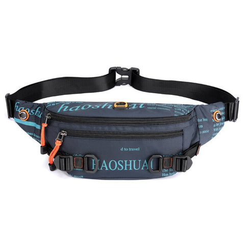Letter Waist Packs Male New Multifunctional Men Chest Pack Travel Waist Belt Bag T