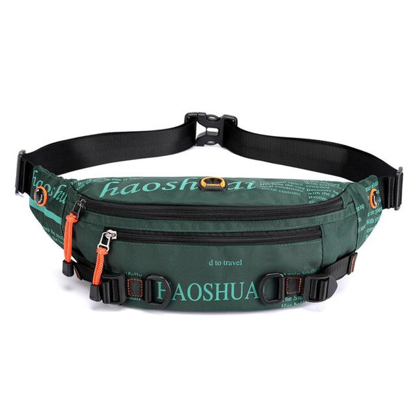 Letter Waist Packs Male New Multifunctional Men Chest Pack Travel Waist Belt Bag T