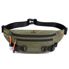 Letter Waist Packs Male New Multifunctional Men Chest Pack Travel Waist Belt Bag T