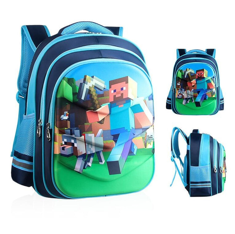 Minecrafted Children School Bags For Boys Orthopedic Kids Cartoon primary School Backpacks