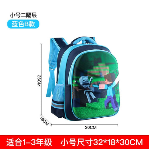 Minecrafted Children School Bags For Boys Orthopedic Kids Cartoon primary School Backpacks
