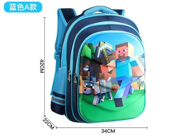 Minecrafted Children School Bags For Boys Orthopedic Kids Cartoon primary School Backpacks