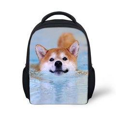 12 inch Wolf Printing Kids School Bags For Baby Boys&Girls