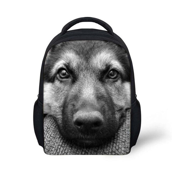 12 inch Wolf Printing Kids School Bags For Baby Boys&Girls